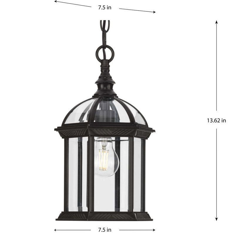 Outdoor Hanging Lantern, Antique Bronze