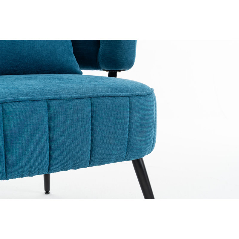 Chaises d'appoint à ressorts ensachés, chaise en acier moderne Chenille pour la maison