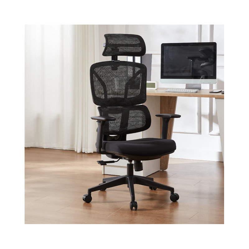 Demani Office Chair with Headrest, Black