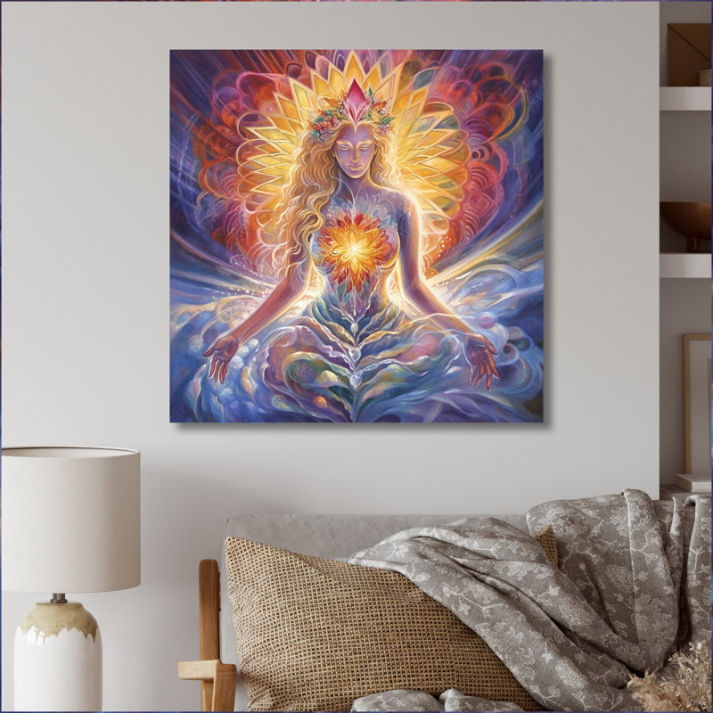 " Divine Goddess Incantations I ", 36" H x 36" W x 1.5" D, Wrapped Canvas
