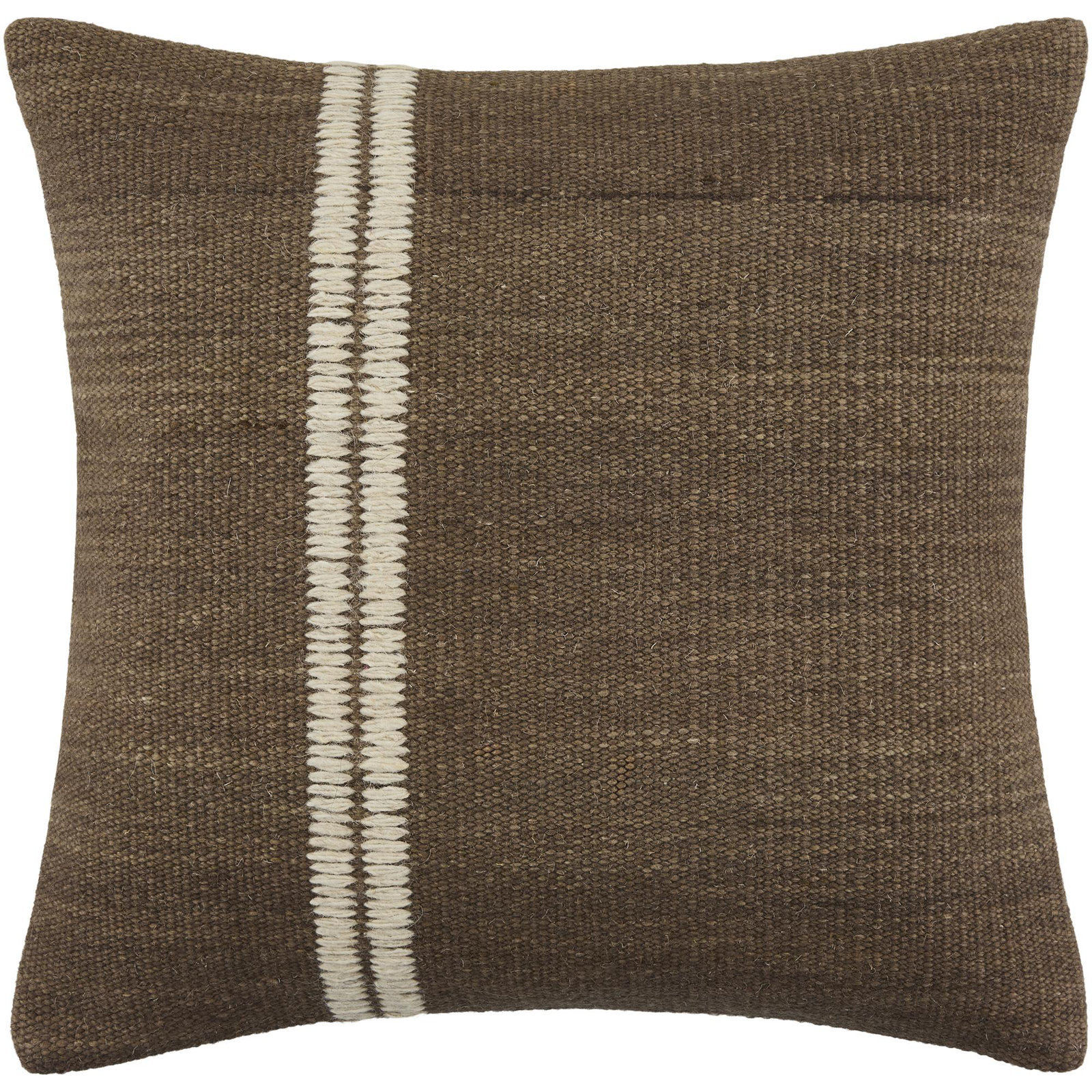 Jundah Accent Pillow, Square 20", Pillow Cover Only - No Insert, Dark Brown