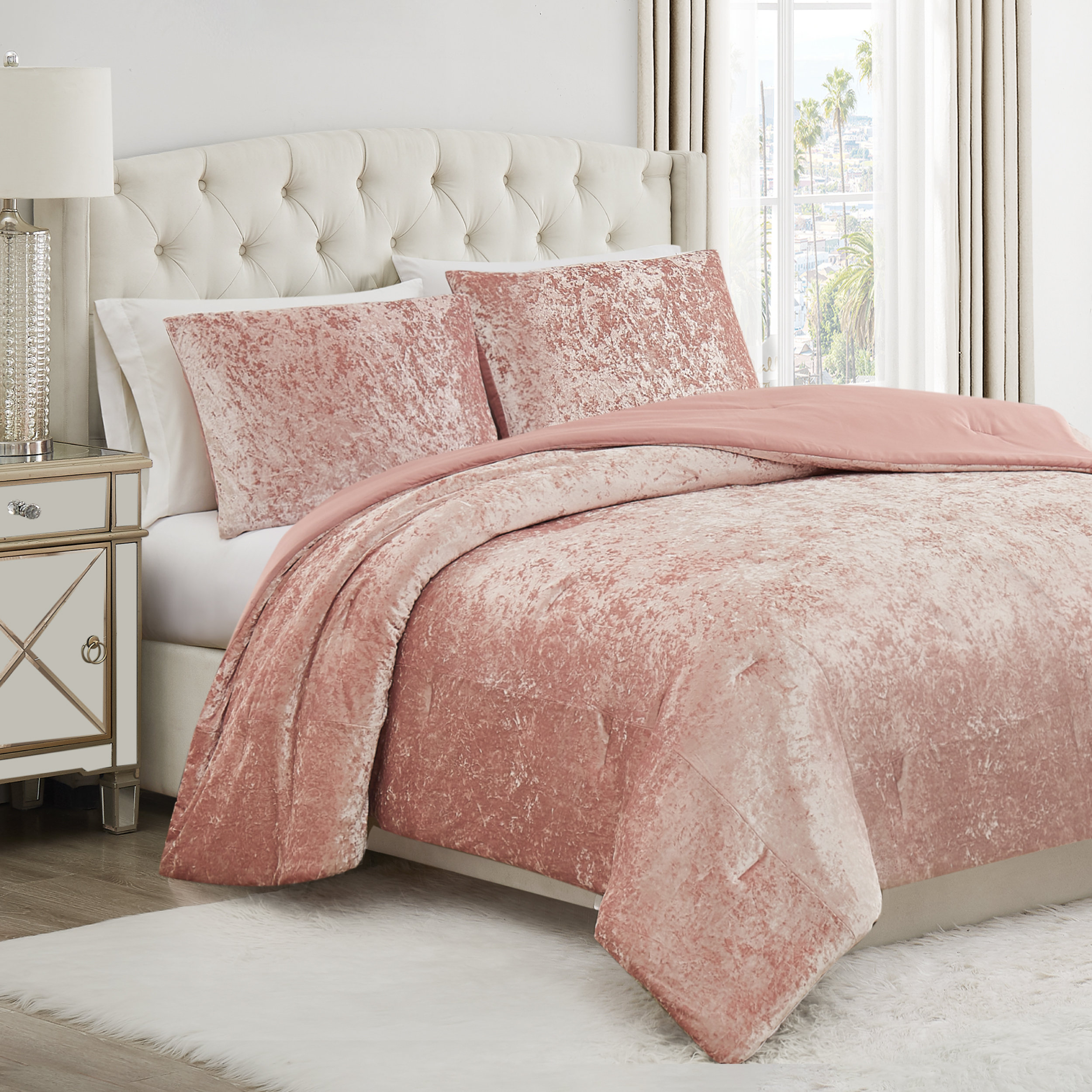 Juicy Couture Regent Leopard 3-Piece King Comforter Set - White/Pink/Black
