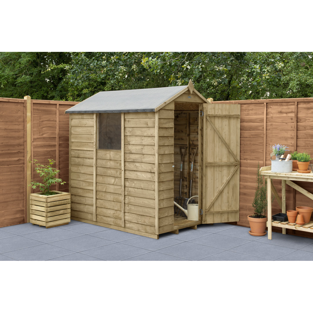 4 ft. W x 6 ft. D Solid Wood Garden Shed
