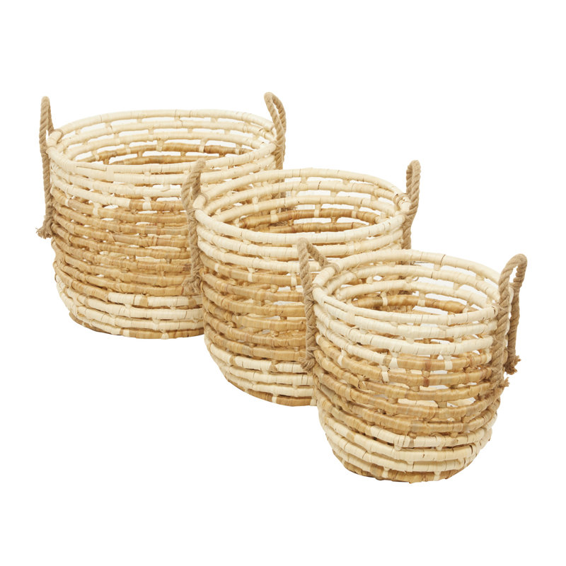 Ensemble de 3 paniers en ruppie maritime