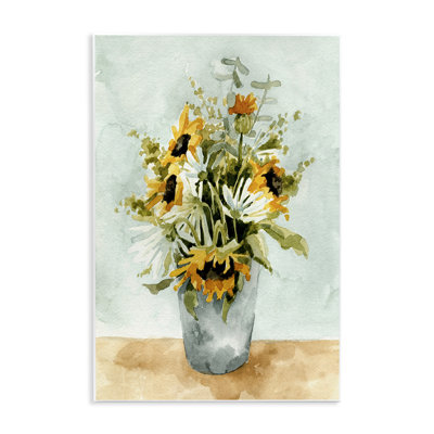 «Sunflower Blossom Watercolor», art mural par Emma Caroline
