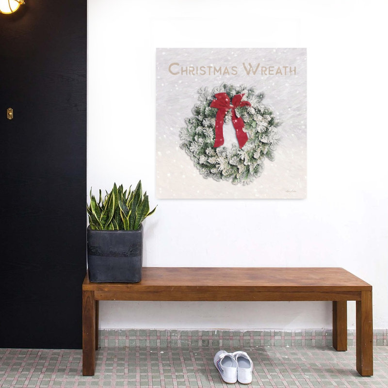 Couronne de Noël, art contemporain en pin, H 32 po x l 32 po
