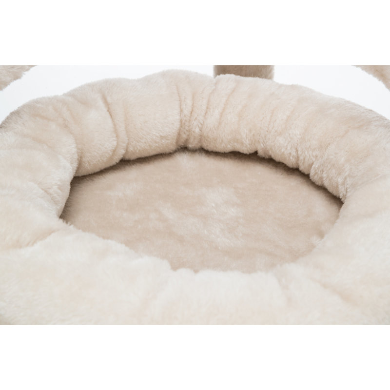 Nayra 32.7" Beige and Jute 3-Level Cat Tree with Condo