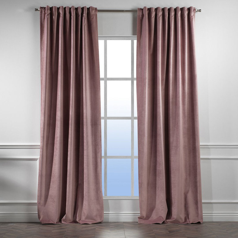 Blackout Single Curtain Panel, 260cm Width x 225cm Drop, Orange