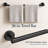 Kins Matte Black 5 pieces Decorative Bathroom Hardware sets-126364249