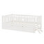 Lit plateforme en bois avec garde-corps et lit gigogne-348429107