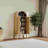 71" Tall Arched Fluted Storage Cabinet, Modern Arched Pantry Cabinet with 4 Tier Shelves-2100838316