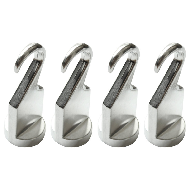 Cooks Standard 4-pack Solid Cast Aluminum Ceiling Hooks For Pot Rack, Fixed Hook