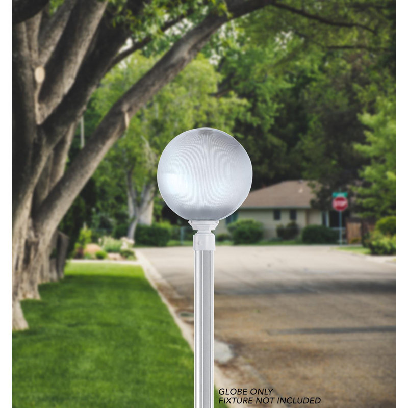Acrylic 12" Clear Modern Outdoor Globe Light Fixture