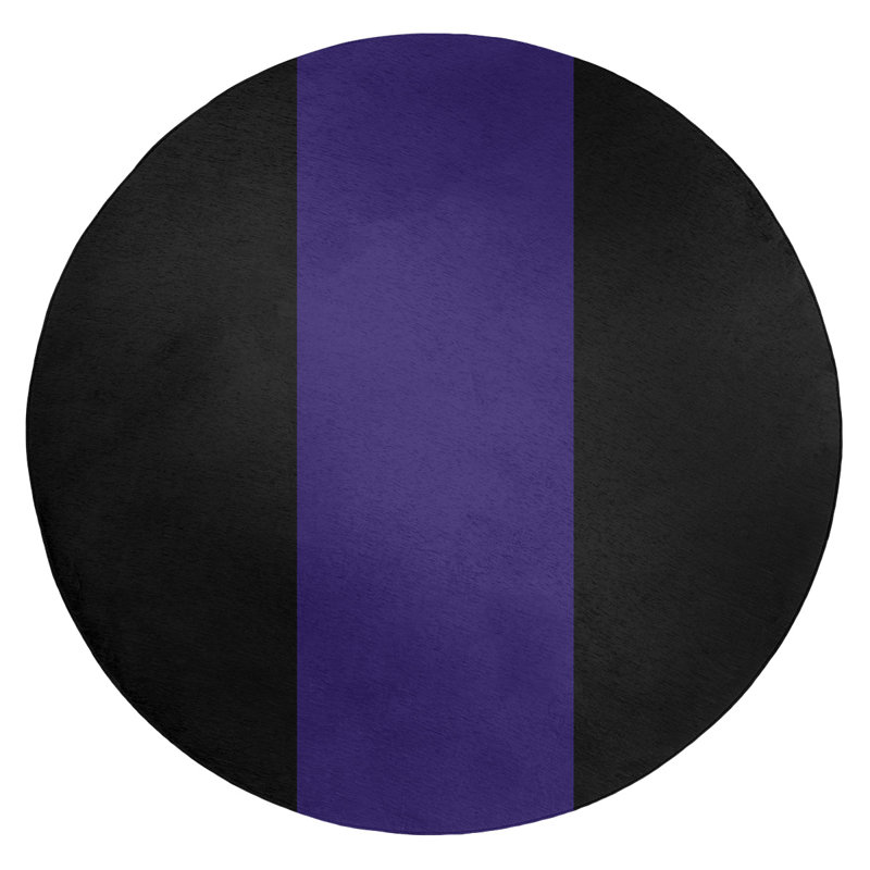 Tapis en poly-rayures baltimore retour foote, Rond 5 pi