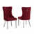 Burgundy Red Velvet-Sliver Leg