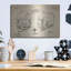 «Modern Football Helmet Blueprint Parchment Verni», art mural en métal-1920512966