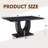 Rectangular Dining Table, Modern Table with U-Shaped Base-116307348-119328130