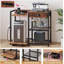 Support d'imprimante avec tiroir de rangement, table d'imprimante avec port USB, tablette à 3 niveaux, support de base avec roulettes. Armoire à imprimante pour la maison et le bureau