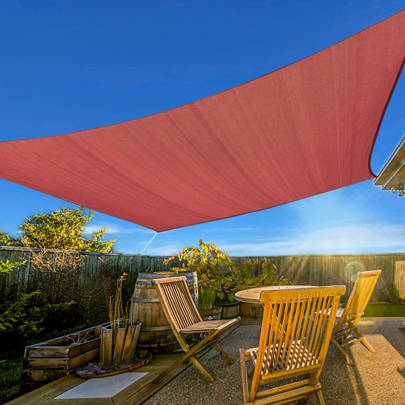 Customize Rectangle Sun Shade Sail, 16' x 20', Rust Red