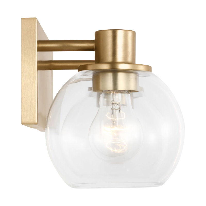 Bain moyen Rito de Génération Lighting , H 7,125 po x l 14,5 po x P 7 po, 2 Lights, Laiton satiné