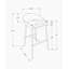 Tabouret de bar, ensemble de 2, hauteur comptoir, cuisine, métal chromé, tissu gris, contemporain, moderne-9283232