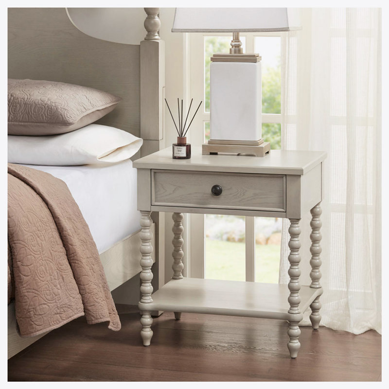 Table de chevet crème antique Voir ci-dessous, Naturel