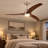 52" Solid Wood Blades Ceiling Fan With Light with Remote Control