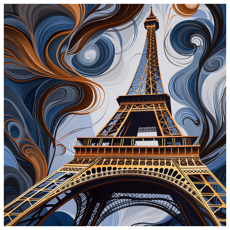 Coussin Tour Eiffel, coussins double face Architecture, 14 X 14 pouces