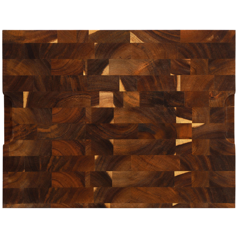 Planche à découper et à découper en bois d'acacia MegaChef 17 x 13 pouces avec rainure à jus