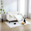 Lit de jour rembourré en velours beige Elena
