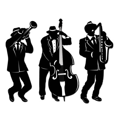 Jazz Trio Silhouettes - Pack of 12
