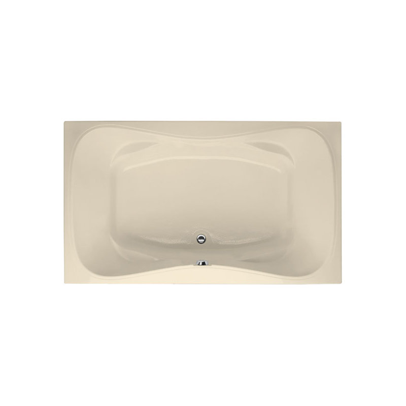 Monterey 60'' L Soaking Bathtub, Bone, Satin Chrome