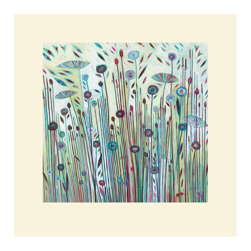 Lets Play In The Field by Shyama Ruffell - No Frame Print, 40cm H x 40cm W, Yellow