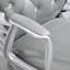 Office Chair In Grey Velvet, Button , Padded , Adjustable Height, Swivel Option Breathable Material, Seat Height &