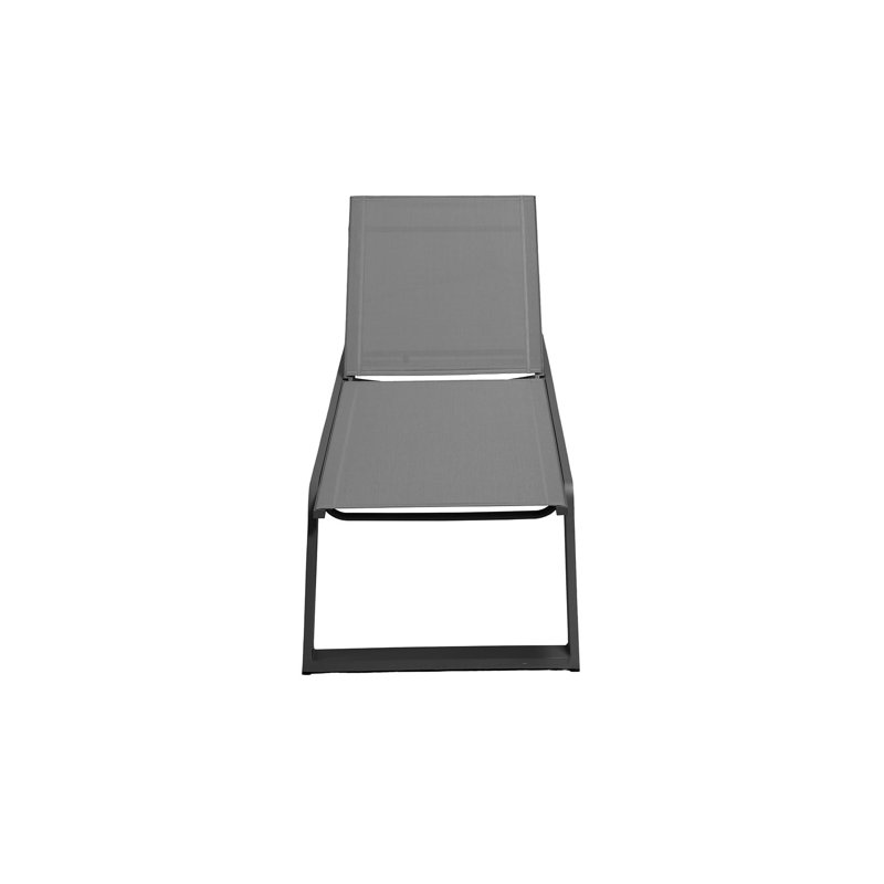 Siesta 80.8" Long Reclining Single Chaise, Gray