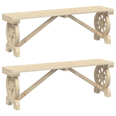 Reinold Solid Wood Outdoor Bench