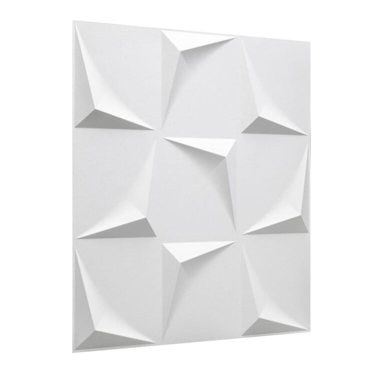 24 Piece Chailyn 50cm x 50cm 3D Embossed Semi-Gloss Wallpaper Tile