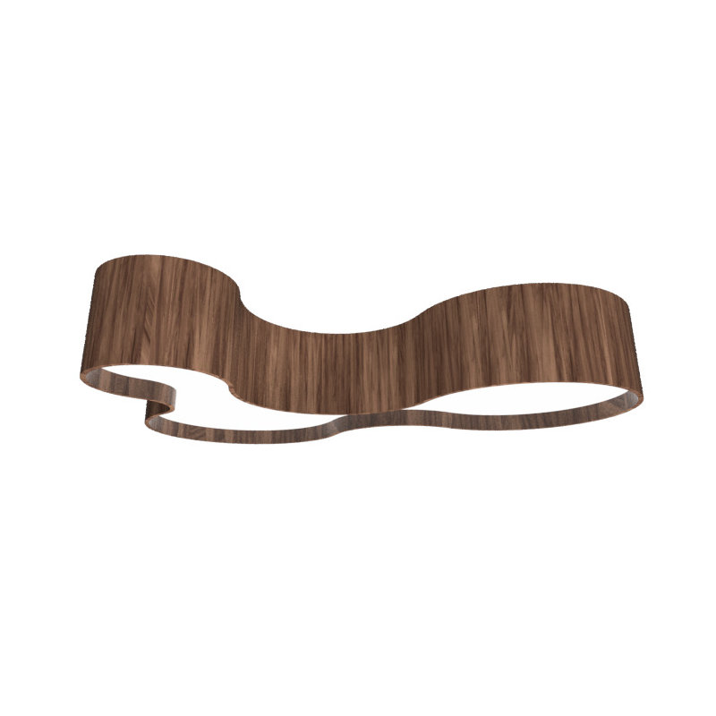 LED Flush Mount, American Walnut