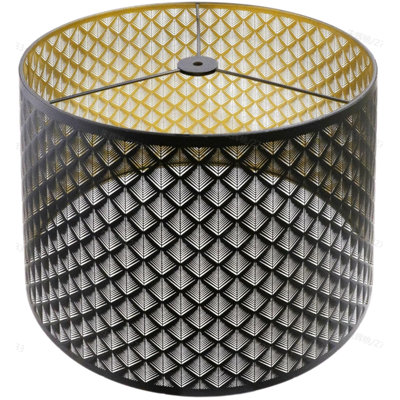 Grand abat-jour en métal gravé, grandes abat-jours cylindriques pour lampe de table et lampe sur pied, flèche, 12 x 14 x 10 po, araignée
