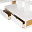 Lit mezzanine double avec bureau, tablettes, tiroirs