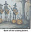 Mariachi Skeleton Band Spooky Halloween Glass Cutting Board Large