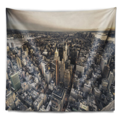 Architecture moderne et couleurs de la tapisserie new york cityscape