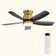 42 Inch Flush Mount Ceiling Fans With LED Light 22W And Remote Control 5 ABS Fan Blades For Bedroom Patio