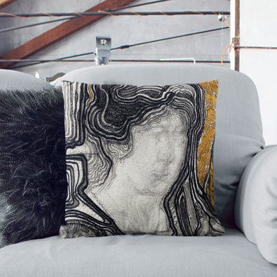 Woman Playing Cello Square Throw Cushion