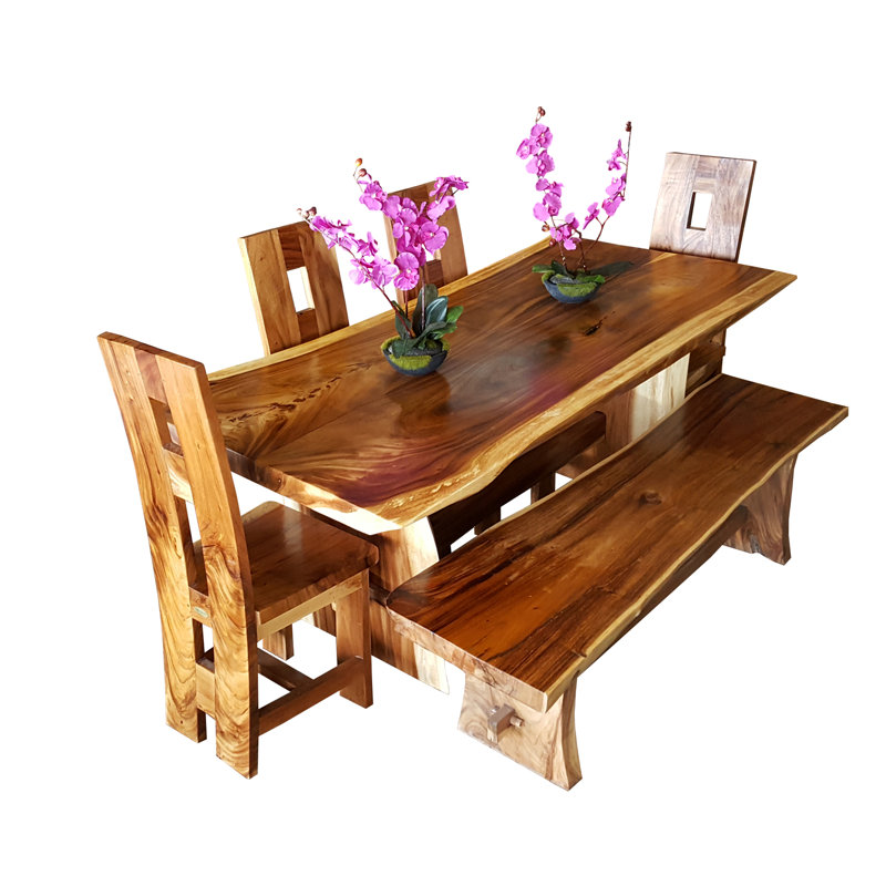 Cardoza Solid Wood Bench, 19" H x 98" W x 16" D