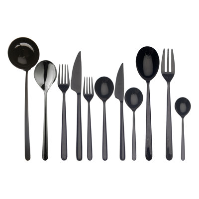 Ensemble de couverts Linea - 99 pièces - Or noir
