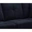 Canapé modulaire en microfibre à 7 poils longs bleu foncé doux avec deux porte-gobelets pour une stabilité à long terme