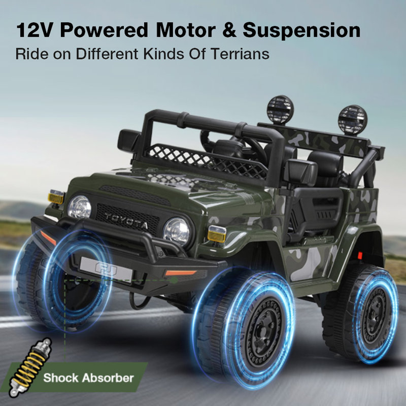 Kimbosmart 12 Volt Toyota Ride On Car Battery Powered Eelectric Car Ride on Toy with Remote Control