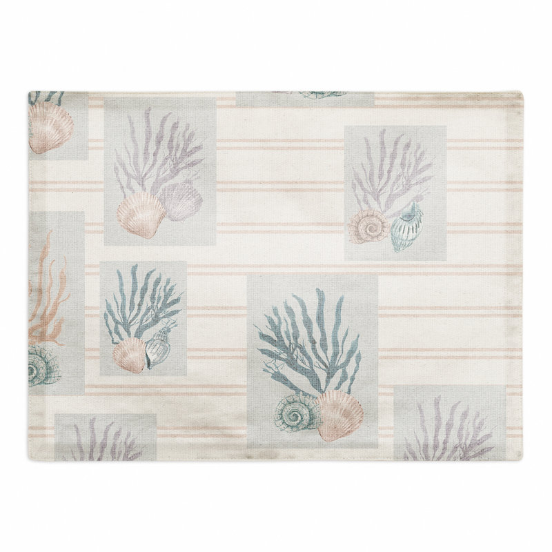Polyester No Pattern Rectangle Placemat, Blush