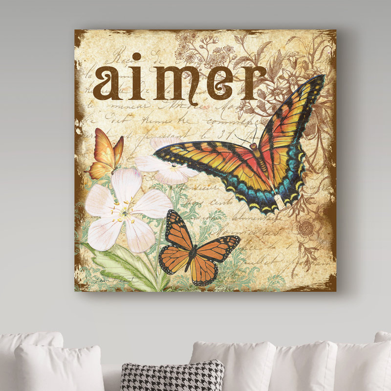 «Inspirational Butterflies» par Deagen, impression sur toile tendue, H 18 po x l 18 po x P 2 po